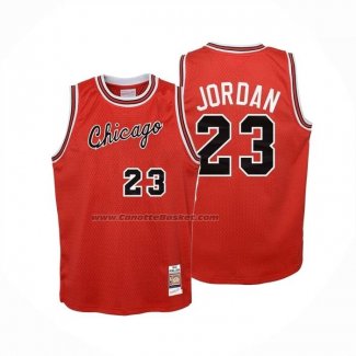 Maglia Bambino Chicago Bulls Michael Jordan No 23 Mitchell & Ness 1984-85 Rosso