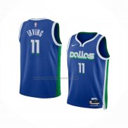 Maglia Bambino Dallas Mavericks Kyrie Irving #11 Citta 2022-23 Blu