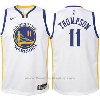 Maglia Bambino Golden State Warriors Klay Thompson #11 2017-18 Bianco