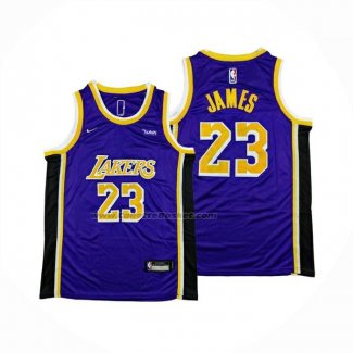Maglia Bambino Los Angeles Lakers Lebron James No 23 Statement Viola1