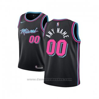 Maglia Bambino Miami Heat Personalizzate Citta 2018-19 Nero