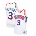 Maglia Bambino Philadelphia 76ers Allen Iverson #3 Mitchell & Ness 1996-97 Bianco