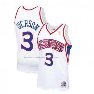 Maglia Bambino Philadelphia 76ers Allen Iverson #3 Mitchell & Ness 1996-97 Bianco