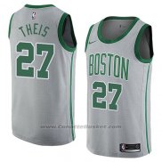 Maglia Boston Celtics Daniel Theis #27 Citta 2018 Grigio