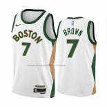 Maglia Boston Celtics Jaylen Brown #7 Citta 2023-24 Bianco