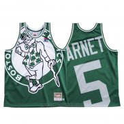 Maglia Boston Celtics Kevin Garnett #5 Mitchell & Ness Big Face Verde