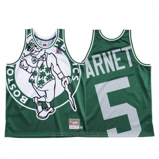 Maglia Boston Celtics Kevin Garnett #5 Mitchell & Ness Big Face Verde