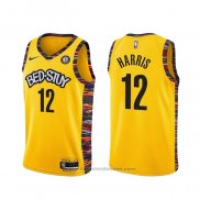 Maglia Brooklyn Nets Joe Harris #12 Citta 2020-21 Giallo