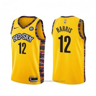 Maglia Brooklyn Nets Joe Harris #12 Citta 2020-21 Giallo