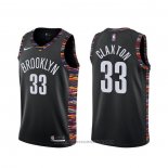 Maglia Brooklyn Nets Nicolas Claxton #33 Citta 2019-20 Nero