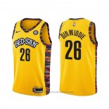 Maglia Brooklyn Nets Spencer Dinwiddie #26 Citta 2020-21 Giallo