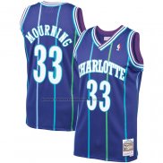 Maglia Charlotte Hornets Alonzo Mourning NO 33 Mitchell & Ness Viola