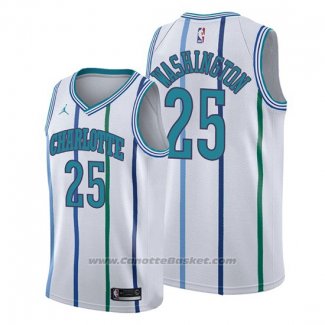 Maglia Charlotte Hornets P. J. Washington #25 Hardwood Classics 2019-20 Bianco