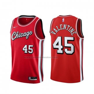 Maglia Chicago Bulls Denzel Valentine NO 45 Citta 2021-22 Rosso