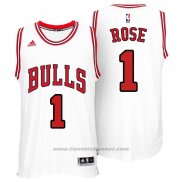 Maglia Chicago Bulls Derrick Rose #1 Bianco
