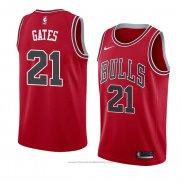 Maglia Chicago Bulls Kaiser Gates #21 Icon 2018 Rosso