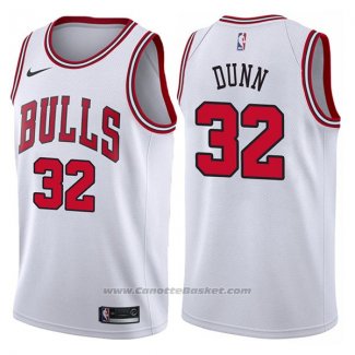 Maglia Chicago Bulls Kris Dunn #32 Association 2017-18 Bianco