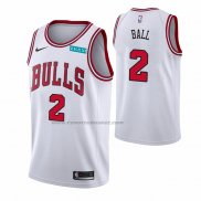 Maglia Chicago Bulls Lonzo Ball NO 2 Association 2021 Bianco