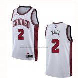 Maglia Chicago Bulls Lonzo Ball #2 Citta 2022-23 Bianco