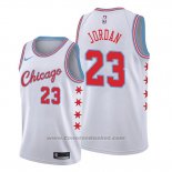 Maglia Chicago Bulls Michael Jordan #23 Citta Edition 2017 Bianco