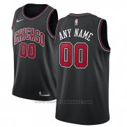 Maglia Chicago Bulls Personalizzate 17-18 Nero