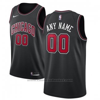 Maglia Chicago Bulls Personalizzate 17-18 Nero