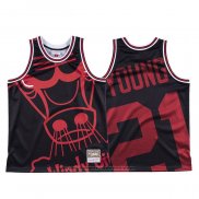 Maglia Chicago Bulls Thaddeus Young #21 Mitchell & Ness Big Face Nero