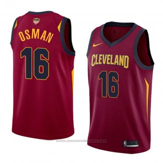 Maglia Cleveland Cavaliers Cedi Osman #16 Icon 2017-18 Finals Bound Rosso