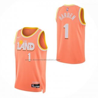 Maglia Cleveland Cavaliers James Harden No 1 Citta 2025-26 Arancione