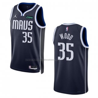 Maglia Dallas Mavericks Christian Wood #35 Statement 2022-23 Blu