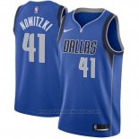 Maglia Dallas Mavericks Dirk Nowitzki #41 2017-18 Blu
