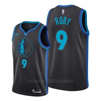 Maglia Dallas Mavericks Isaiah Roby #9 Citta Nero