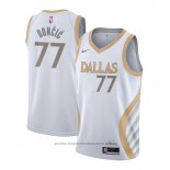 Maglia Dallas Mavericks Luka Doncic #77 Citta 2020-21 Bianco