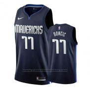 Maglia Dallas Mavericks Luka Doncic #77 Statement 2019-20 Blu