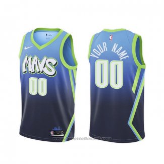 Maglia Dallas Mavericks Personalizzate Citta Blu