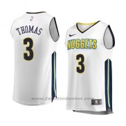 Maglia Denver Nuggets Isaiah Thomas #3 Association 2017-18 Bianco