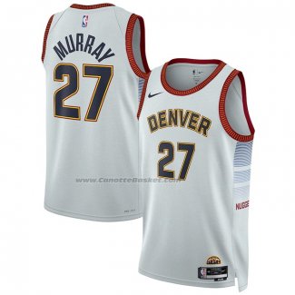 Maglia Denver Nuggets Jamal Murray #27 Citta 2022-23 Bianco