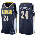 Maglia Denver Nuggets Mason Plumlee #24 Icon 2017-18 Blu