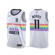 Maglia Denver Nuggets Monte Morris #11 Citta Bianco