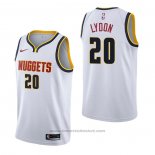 Maglia Denver Nuggets Tyler Lydon #20 Association Bianco