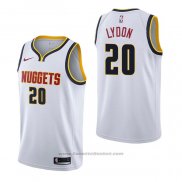 Maglia Denver Nuggets Tyler Lydon #20 Association Bianco