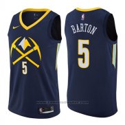 Maglia Denver Nuggets Will Barton #5 Citta 2017-18 Blu