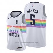 Maglia Denver Nuggets Will Barton #5 Citta Edition Bianco