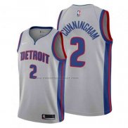 Maglia Detroit Pistons Cade Cunningham NO 2 Statement 2020-21 Grigio