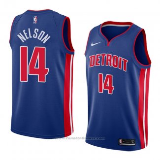 Maglia Detroit Pistons Jameer Nelson #14 Icon 2018 Blu