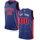 Maglia Detroit Pistons Nike Personalizzate 17-18 Blu