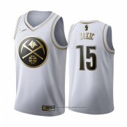 Maglia Golden Edition Denver Nuggets Nikola Jokic #15 Bianco