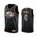 Maglia Golden Edition Los Angeles Lakers LeBron James #6 2021-22 Nero