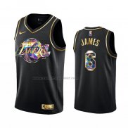 Maglia Golden Edition Los Angeles Lakers LeBron James #6 2021-22 Nero