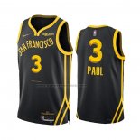 Maglia Golden State Warriors Chris Paul #3 Citta 2023-24 Nero